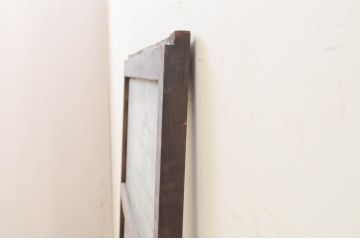アンティーク建具　総欅(ケヤキ)材　レトロな空間を演出する窓1枚(引き戸、ガラス戸)(R-072090)