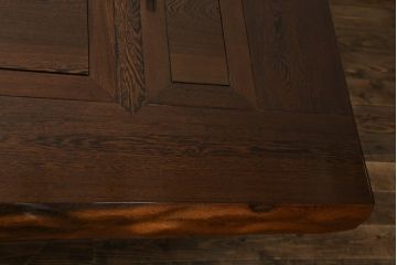 中古　美品　2way　座卓としても使える囲炉裏テーブル(木製火鉢、長火鉢、ダイニングテーブル、6人掛け、食卓、センターテーブル、ローテーブル)(R-072103)