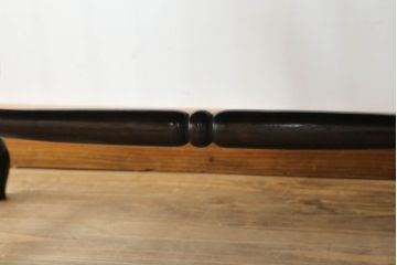 中古　松本民芸家具　♯513型長ウインザーチェア　クラシカルな佇まいのウィンザーベンチ(長椅子、3人掛けベンチ、ウィンザーチェア)(定価約39万円)(R-072108)