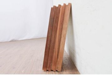 アンティーク建具　デザイン入りのガラスが素敵な和の風情漂う小窓4枚セット(ガラス戸、引き戸)(R-072113)