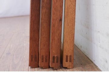 アンティーク建具　レトロな空間作りにおすすめのモールガラス窓4枚セット(引き戸、ガラス戸)(R-072116)