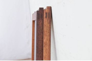 アンティーク建具　レトロな空間作りにおすすめのモールガラス窓2枚セット(引き戸、ガラス戸)(R-072117)