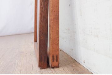 アンティーク建具　レトロな空間作りにおすすめのモールガラス窓2枚セット(引き戸、ガラス戸)(R-072117)