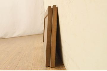 アンティーク建具　落ち着いた和の空間を演出する横長板戸窓2枚セット(引き戸)(R-072119)