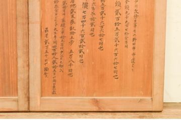 アンティーク建具　杉(スギ)材　落ち着いた和の空間を演出する板戸窓2枚セット(引き戸)(R-072121)