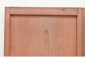 アンティーク建具　杉(スギ)材　温かみのある木味が魅力の板戸窓2枚セット(引き戸)(R-072123)