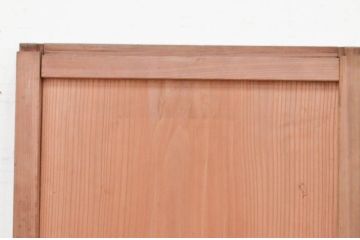 アンティーク建具　杉(スギ)材　温かみのある木味が魅力の板戸窓2枚セット(引き戸)(R-072123)