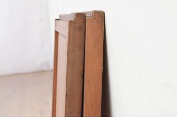 アンティーク建具　杉(スギ)材　温かみのある木味が魅力の板戸窓2枚セット(引き戸)(R-072123)