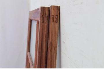 アンティーク建具　どこか懐かしい雰囲気漂うガラス窓2枚セット(引き戸、ガラス戸)(R-072125)
