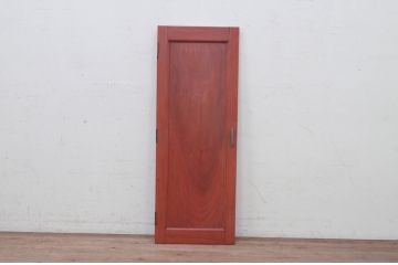 アンティーク建具　総欅(ケヤキ)材　空間のアクセントになる幅狭小扉1枚(ドア、木製扉、くぐり戸、潜戸、潜り戸)(R-072129)