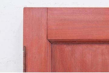 アンティーク建具　総欅(ケヤキ)材　空間のアクセントになる幅狭小扉1枚(ドア、木製扉、くぐり戸、潜戸、潜り戸)(R-072129)