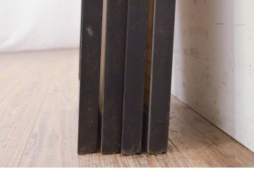 アンティーク建具　両面ガラス　和モダンな雰囲気づくりにおすすめの組子入り書院戸4枚セット(窓、引き戸、ガラス戸)(R-072136)