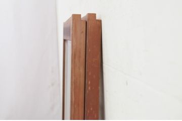 アンティーク建具　片面ガラス　アジアンテイストの空間づくりにも活躍する組子入り書院戸2枚セット(窓、ガラス戸、引き戸)(R-072137)