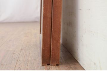 アンティーク建具　片面ガラス　アジアンテイストの空間づくりにも活躍する組子入り書院戸2枚セット(窓、ガラス戸、引き戸)(R-072137)