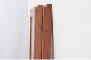 アンティーク建具　上手物!!　両面ガラス　迫力あるデザインが素敵な作りの良い書院戸2枚セット(ガラス窓、ガラス戸、組子建具、引き戸)(R-072138)