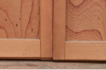 アンティーク建具　どこか懐かしい雰囲気漂う小さなガラス窓2枚セット(引き戸、ガラス戸)(R-072139)