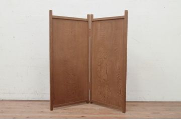 和製アンティーク　杉材　1枚板　シンプルで小振りな衝立て(パーテーション、衝い立て、つい立て)(R-072141)