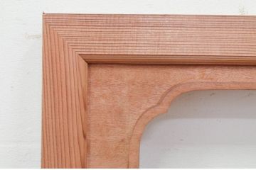 アンティーク建具　井波彫刻　日展審査員　宮崎辰児作　四君子(蘭・菊・梅・竹)　繊細なデザインが目を惹く両面彫刻欄間1対2枚セット(明かり取り、明り取り)(R-072144)