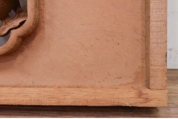 アンティーク建具　激レア　希少デザイン　井波彫刻　茂一作　躍動感ある竜(龍)が見事な両面彫刻欄間2枚セット(明かり取り、明り取り)(R-072146)