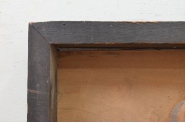 アンティーク建具　井波彫刻　振光作　躍動感ある松に鶴が美しい両面彫刻欄間1枚(明り取り、明かり取り、在銘有り)(R-072152)