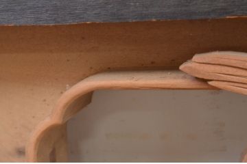 アンティーク建具　井波彫刻　振光作　躍動感ある松に鶴が美しい両面彫刻欄間1枚(明り取り、明かり取り、在銘有り)(R-072152)