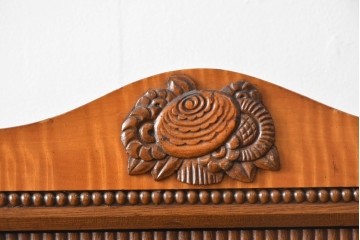 和製アンティーク　精工舎(SEIKOSHA、セイコー)　TRADE(S)MARK　花の彫刻が素敵な掛け時計　(R-072158)