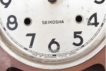 和製アンティーク　精工舎(SEIKOSHA、セイコー)　TRADE(S)MARK　花の彫刻が素敵な掛け時計　(R-072158)