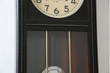 和製アンティーク　精工舎(SEIKOSHA、セイコー)　14DAY　TRADE(S)MARK　レリーフデザインが素敵な掛け時計(柱時計、古時計、振り子時計)(R-072160)