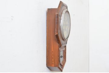和製アンティーク　ペイント仕上げ限定　愛知県時計製造共同組合(AICHIKEN　CLOCK-MAKERS'　UNION'S　MARK)　年月を重ねた趣溢れる八角型柱時計(掛け時計、古時計)(R-072163)
