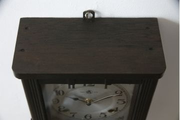 和製アンティーク　愛知時計電機(アイチ、AICHI)　AC TRADE MARK(トレードマーク)　大正ロマンの雰囲気漂う掛け時計(柱時計、古時計、振り子時計)(R-072165)