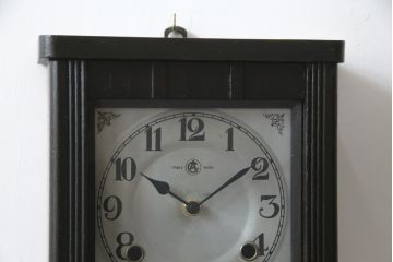 和製アンティーク　愛知時計電機(アイチ、AICHI)　AC TRADE MARK(トレードマーク)　大正ロマンの雰囲気漂う掛け時計(柱時計、古時計、振り子時計)(R-072165)