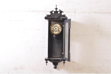 和製アンティーク　精工舎(SEIKOSHA、セイコー)　TRADE(S)MARK(トレードマーク)　彫刻の意匠が素敵な掛け時計(柱時計、古時計、振り子時計)(R-072167)