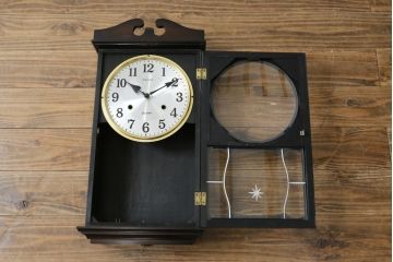 和製アンティーク　SEIKO(セイコー)　30DAY　クォーツ式　昔懐かしい雰囲気を醸し出す掛け時計(柱時計、古時計、振り子時計)(R-072170)