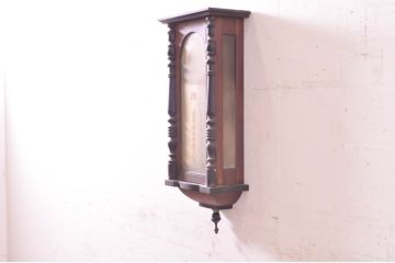 和製アンティーク　愛知県時計製造共同組合(AICHIKEN　CLOCK-MAKERS'　UNION'S　MARK)　重厚感あるデザインが目を惹く掛け時計(振り子時計、柱時計、古時計)(R-072174)