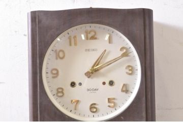 和製アンティーク　SEIKO(セイコー)　30DAY　昔懐かしい雰囲気を醸し出す掛け時計(柱時計、古時計、振り子時計)(R-072177)