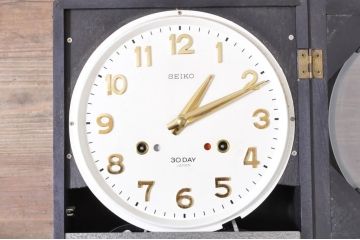 和製アンティーク　SEIKO(セイコー)　30DAY　昔懐かしい雰囲気を醸し出す掛け時計(柱時計、古時計、振り子時計)(R-072177)