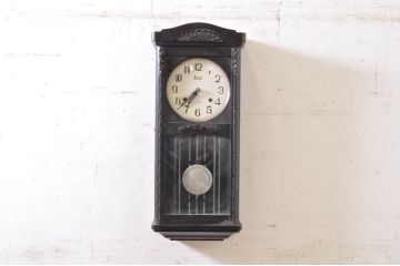 和製アンティーク　Meiji(明治時計社)　21DAY　落ち着いた色合いが素敵な掛け時計(柱時計、古時計、振り子時計)(R-072178)