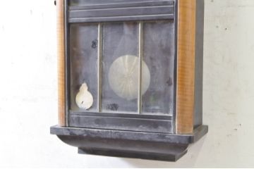 和製アンティーク　HIBINO CLOCK(日比野時計)　TRADE(H)MARK(トレードマーク)　色のコントラストが素敵な掛け時計(柱時計、古時計、振り子時計)(R-072188)