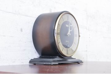 和製アンティーク　Meiji(明治時計社)　30DAY　文字盤がおしゃれな置き時計(置時計、古時計)(R-072195)