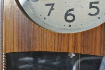 和製アンティーク　堀田時計店　N.H.T　SILVERFAN　レトロな雰囲気を高める掛け時計(柱時計、古時計、振り子時計)(R-072202)