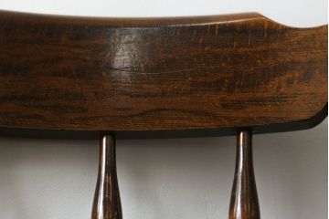中古　飛騨産業　キツツキ　穂高シリーズ　WINDSOR　ブナ材　カントリースタイルにおすすめのウィンザーチェア4脚セット(ウインザーチェア、ダイニングチェア、板座チェア、椅子、イス)(R-072204)
