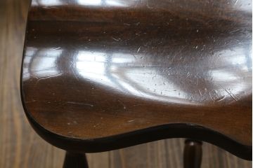 中古　飛騨産業　キツツキ　穂高シリーズ　WINDSOR　ブナ材　カントリースタイルにおすすめのウィンザーチェア4脚セット(ウインザーチェア、ダイニングチェア、板座チェア、椅子、イス)(R-072204)
