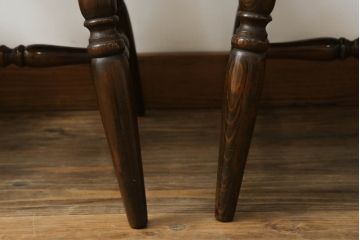 中古　飛騨産業　キツツキ　穂高シリーズ　WINDSOR　ブナ材　カントリースタイルにおすすめのウィンザーチェア4脚セット(ウインザーチェア、ダイニングチェア、板座チェア、椅子、イス)(R-072204)
