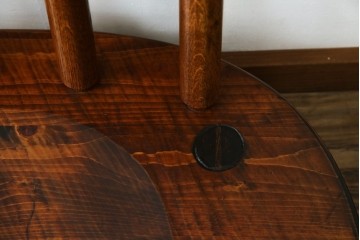 中古　指物作家　矢澤金太郎作　素朴な佇まいの中にも存在感のある椅子　(R-072206)