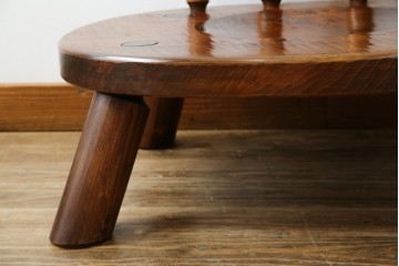 中古　指物作家　矢澤金太郎作　素朴な佇まいの中にも存在感のある椅子　(R-072206)