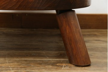 中古　指物作家　矢澤金太郎作　素朴な佇まいの中にも存在感のある椅子　(R-072206)