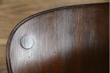 和製ビンテージ　松本民芸家具　背貫のデザインが目を引くB型ワイコムチェア2脚セット(板座チェア、ワークチェア、ダイニングチェア、イス、椅子、ヴィンテージ)(定価2脚で約24万円)(R-072207)