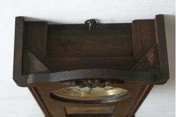 和製アンティーク　Meiji(明治時計社)　クラシカルなデザインがおしゃれな掛け時計(柱時計、古時計、振り子時計)(R-072228)