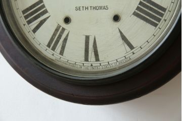 アンティーク時計　アメリカ　SETH THOMAS(セストーマス)　時代を感じるレトロな掛け時計(柱時計、古時計)(R-072231)