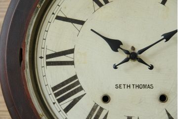 アンティーク時計　アメリカ　SETH THOMAS(セストーマス)　時代を感じるレトロな掛け時計(柱時計、古時計)(R-072231)